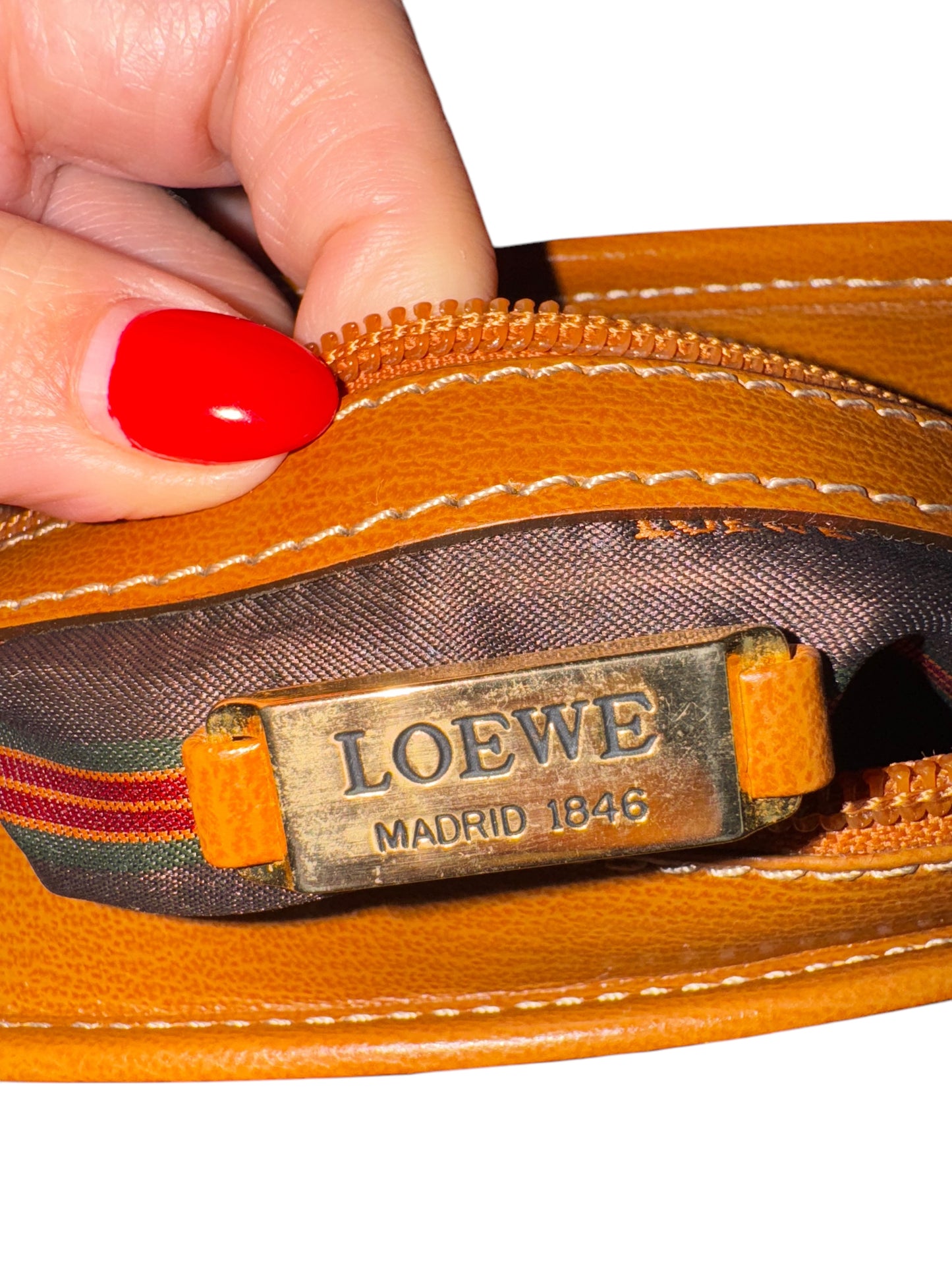 Loewe Velazquez Leather Clutch (Vintage 1990's)
