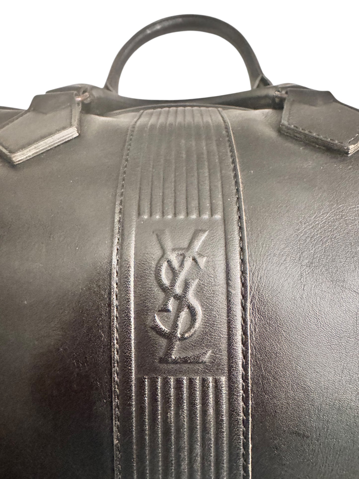 Yves Saint Laurent Leather Bauletto Vintage Boston Bag