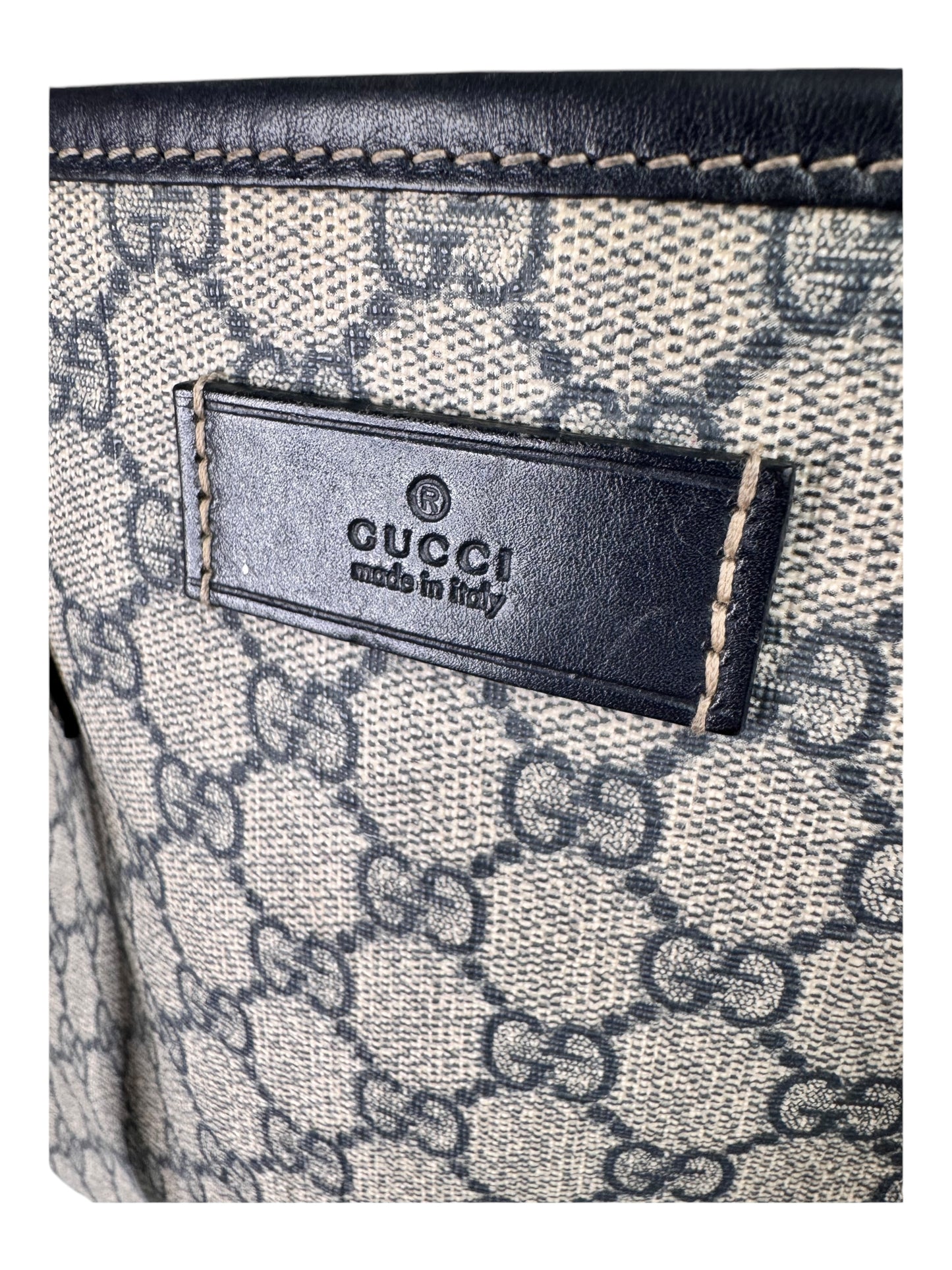 Gucci Supreme GG Coated Canvas Tote (Navy Blue/Gray)