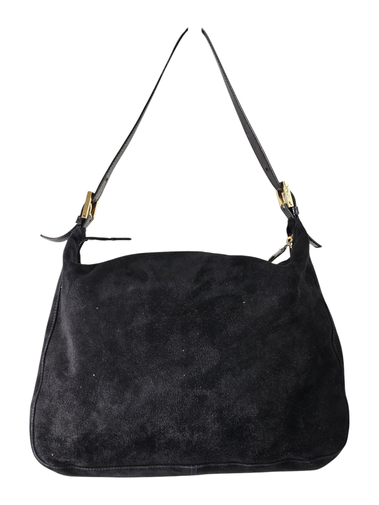 Fendi Suede Leather Shoulder Bag (Gold Hardware)