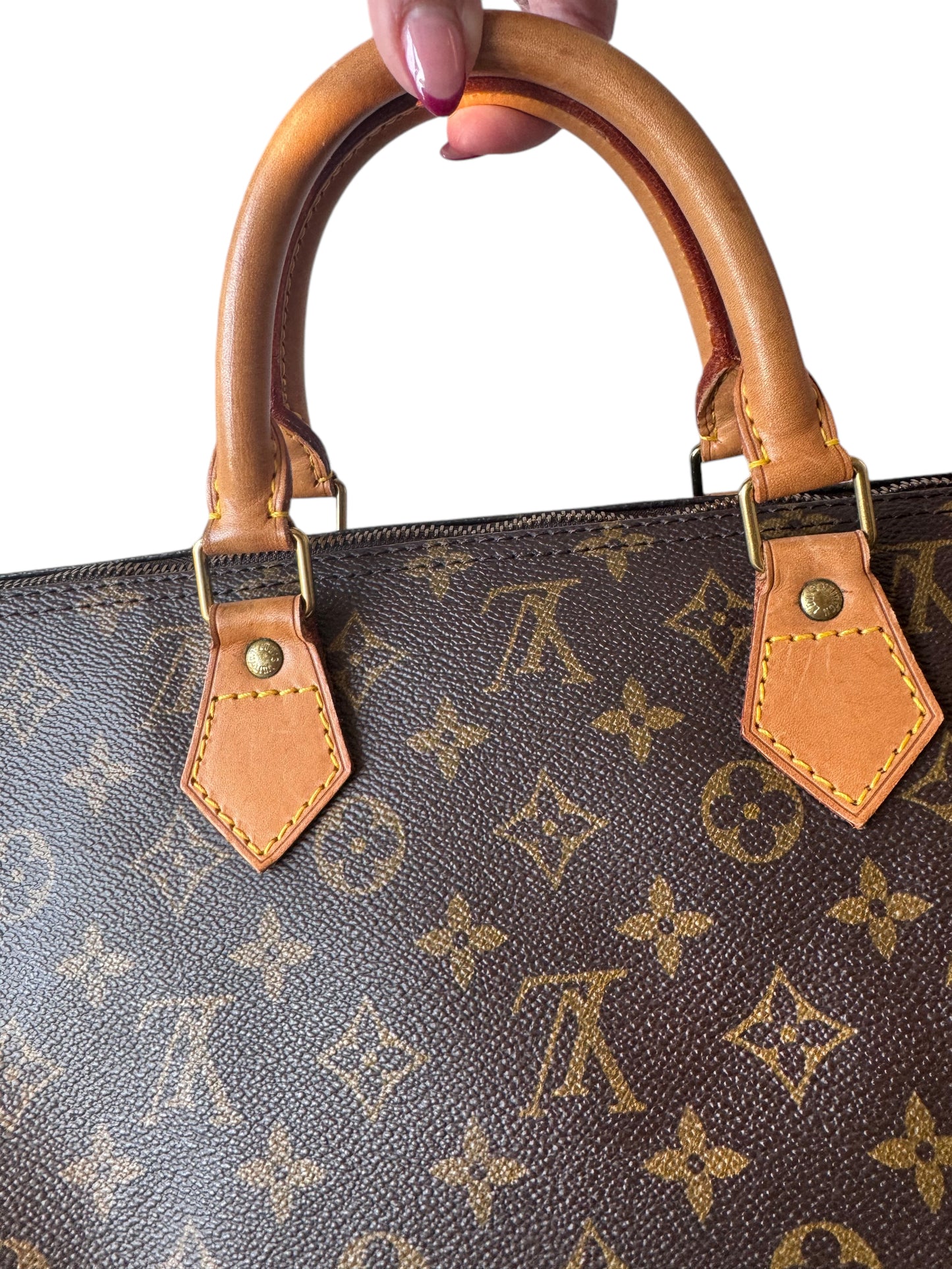 Louis Vuitton Monogram Canvas Speedy 40 from 1992 w/Lock & Key