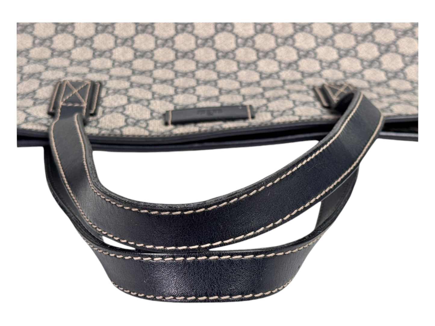 Gucci Supreme GG Coated Canvas Tote (Navy Blue/Gray)