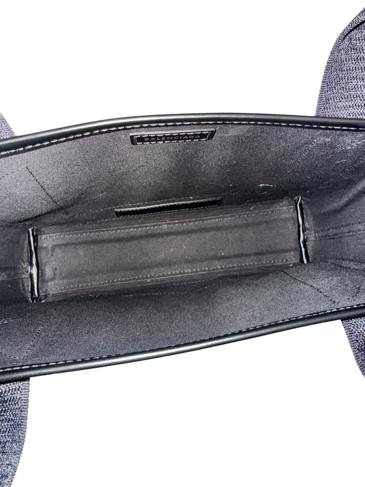 Balenciaga Canvas Cabas Tote with Pouch and Dustbag Black