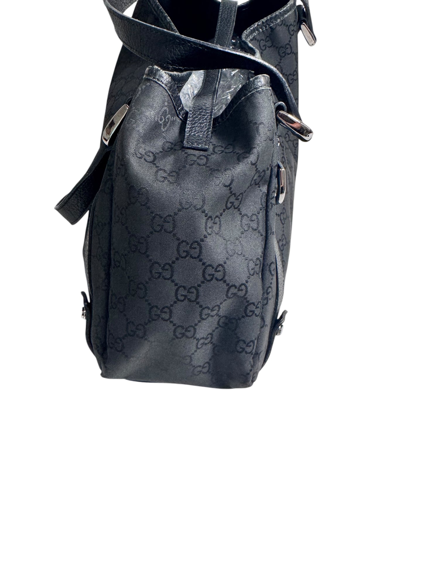 Gucci Medium Canvas Abbey Shoulder Bag (Black)