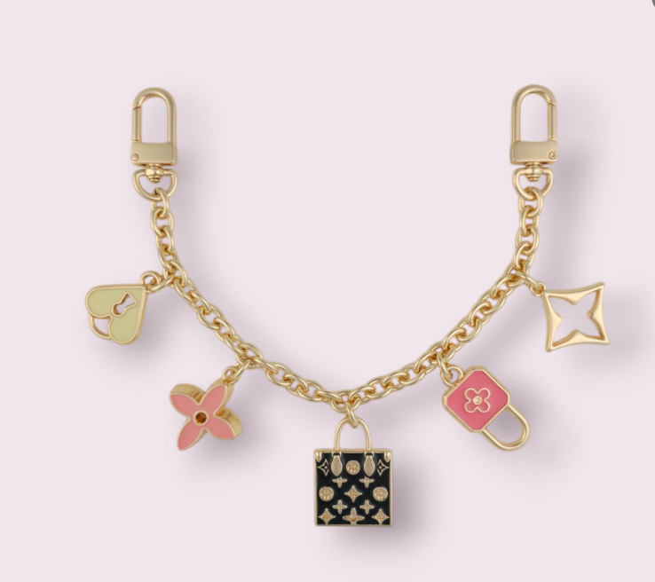 Non-Branded Midnight Bloom Bag Charm