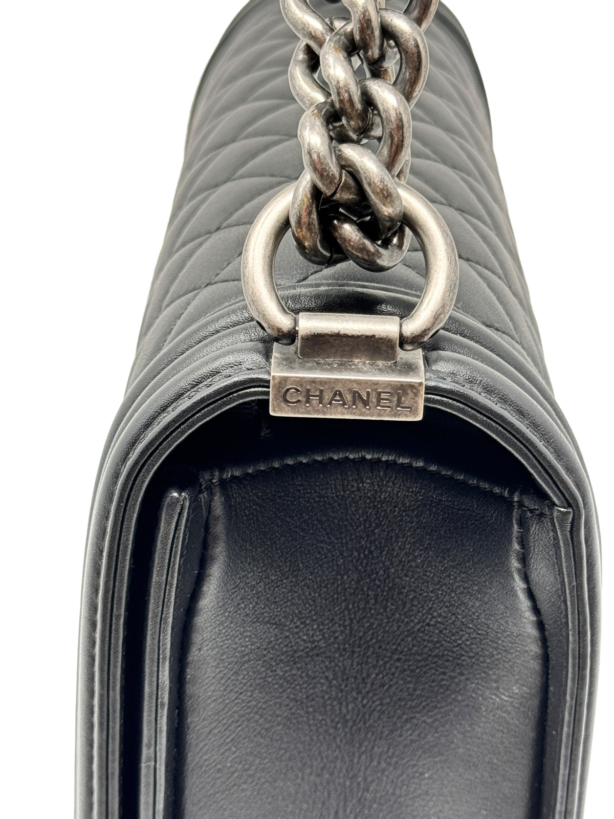 CHANEL - BOY Lambskin (Black) with Ruthenium Hardware 101