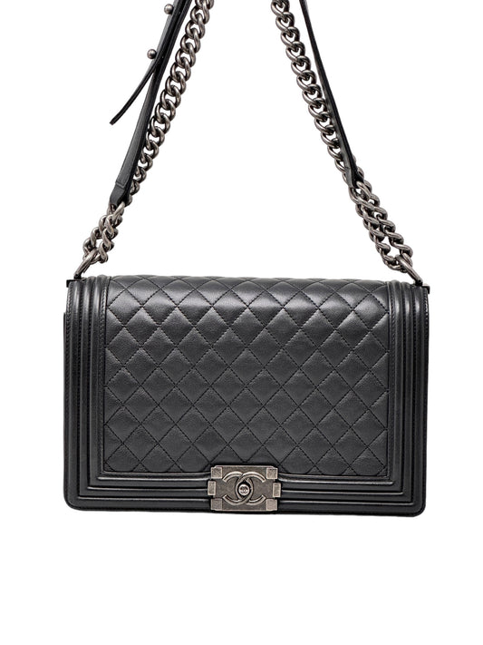 CHANEL - BOY Lambskin (Black) with Ruthenium Hardware 101