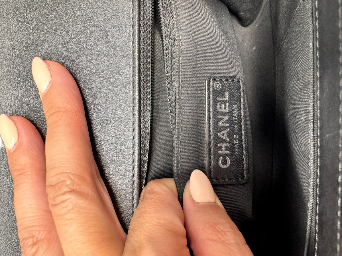 CHANEL - BOY Lambskin (Black) with Ruthenium Hardware 101