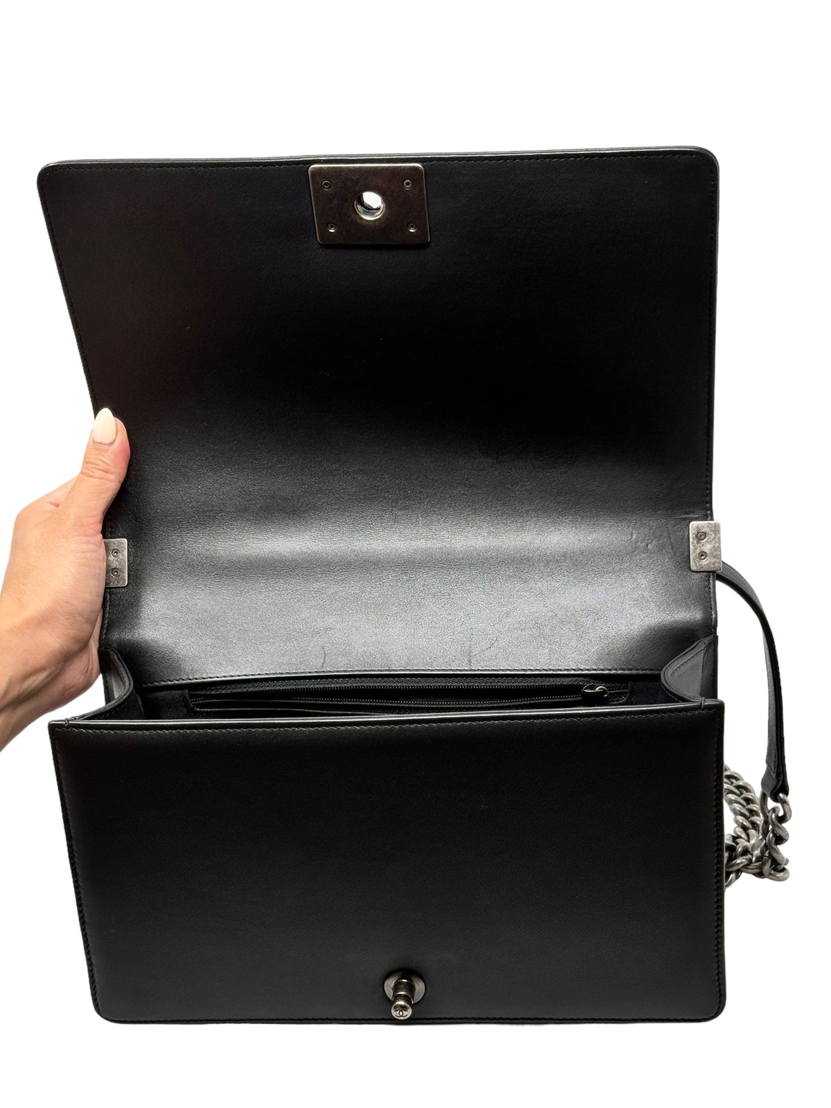CHANEL - BOY Lambskin (Black) with Ruthenium Hardware 101