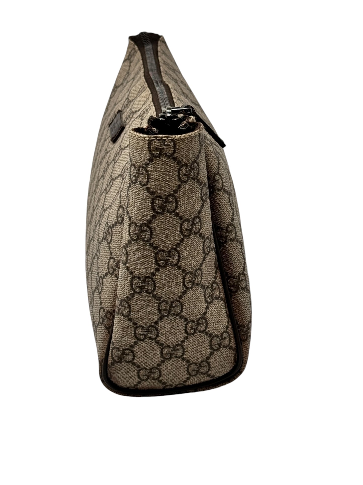 GUCCI GG Supreme Clutch Bag in PVC Canvas