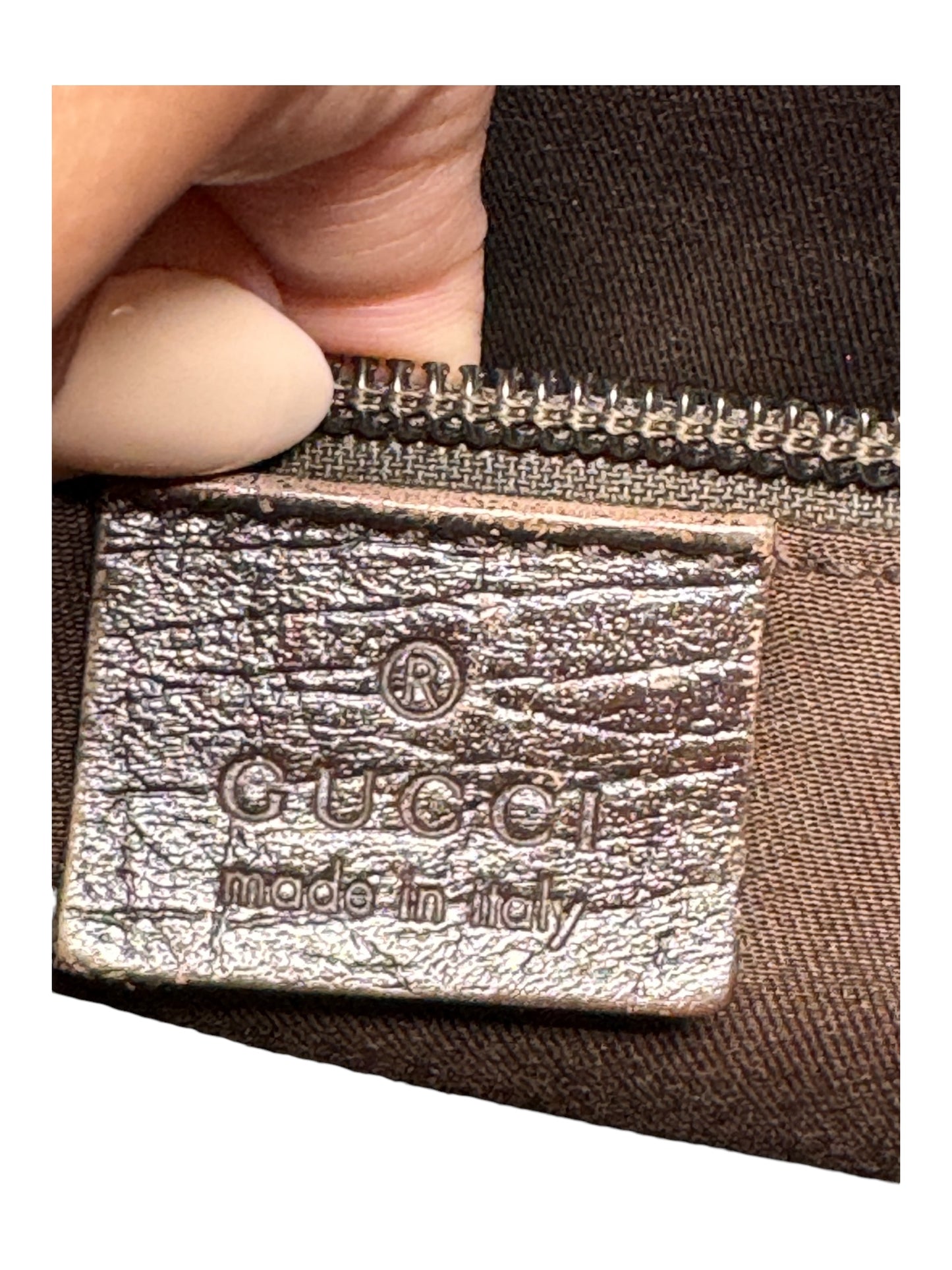 GUCCI Canvas GG Supreme Camera Crossbody Bag
