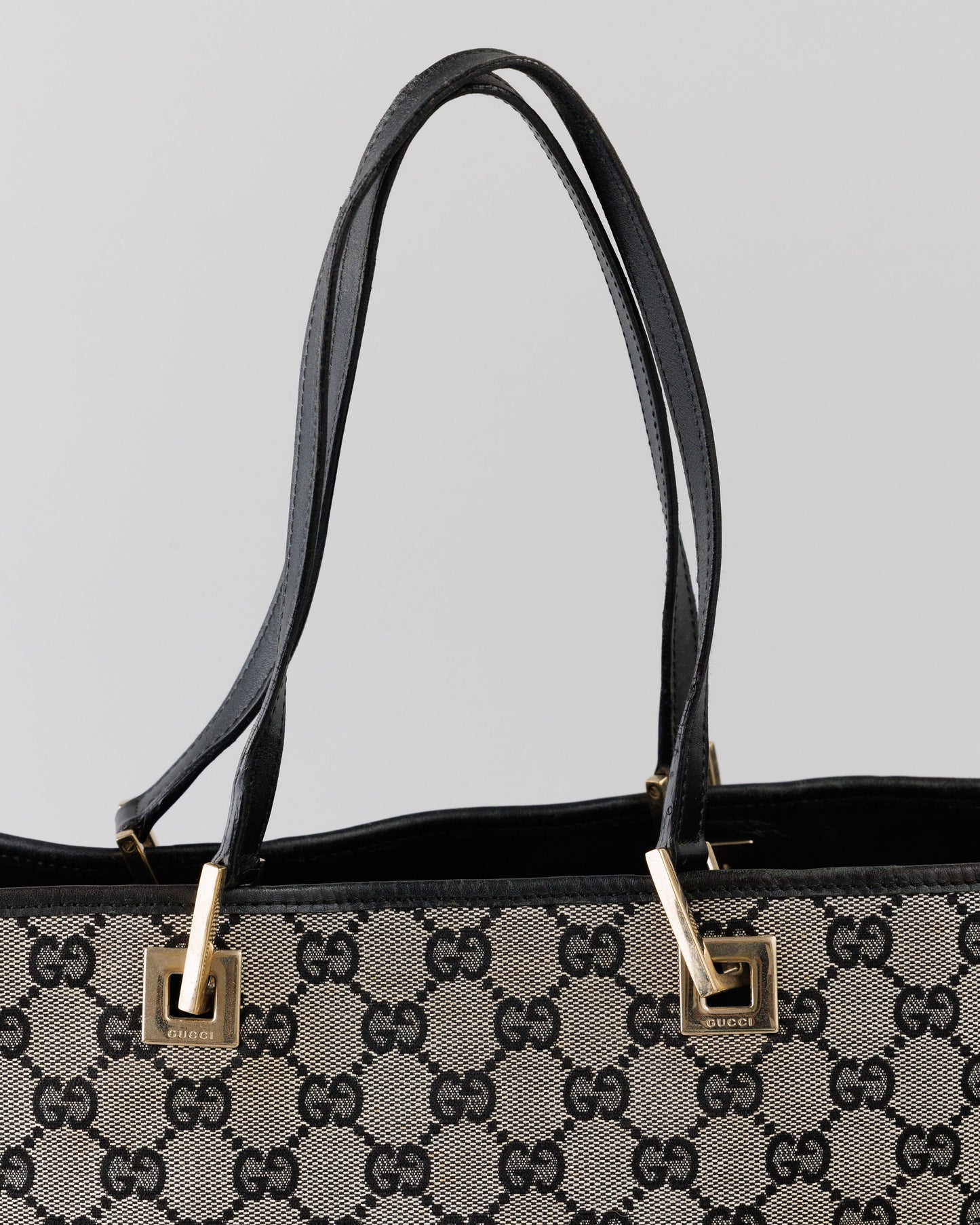Gucci Canvas Tote (Black/Gray)