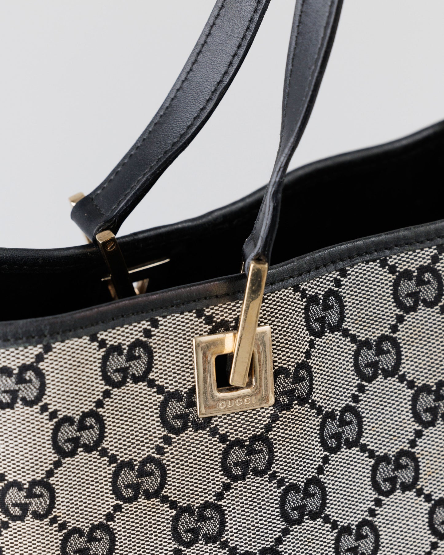 Gucci Canvas Tote (Black/Gray)