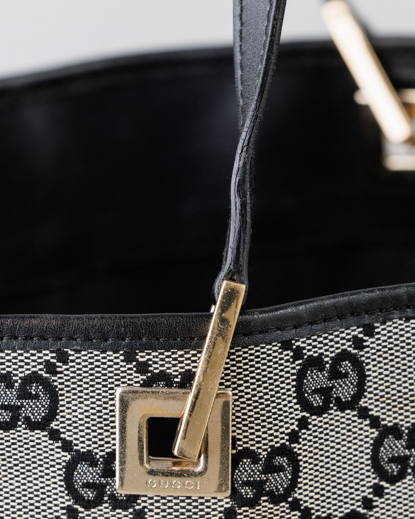 Gucci Canvas Tote (Black/Gray)