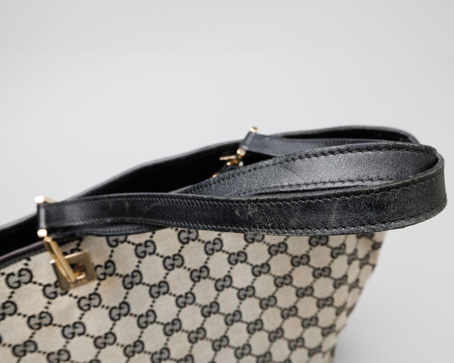 Gucci Canvas Tote (Black/Gray)