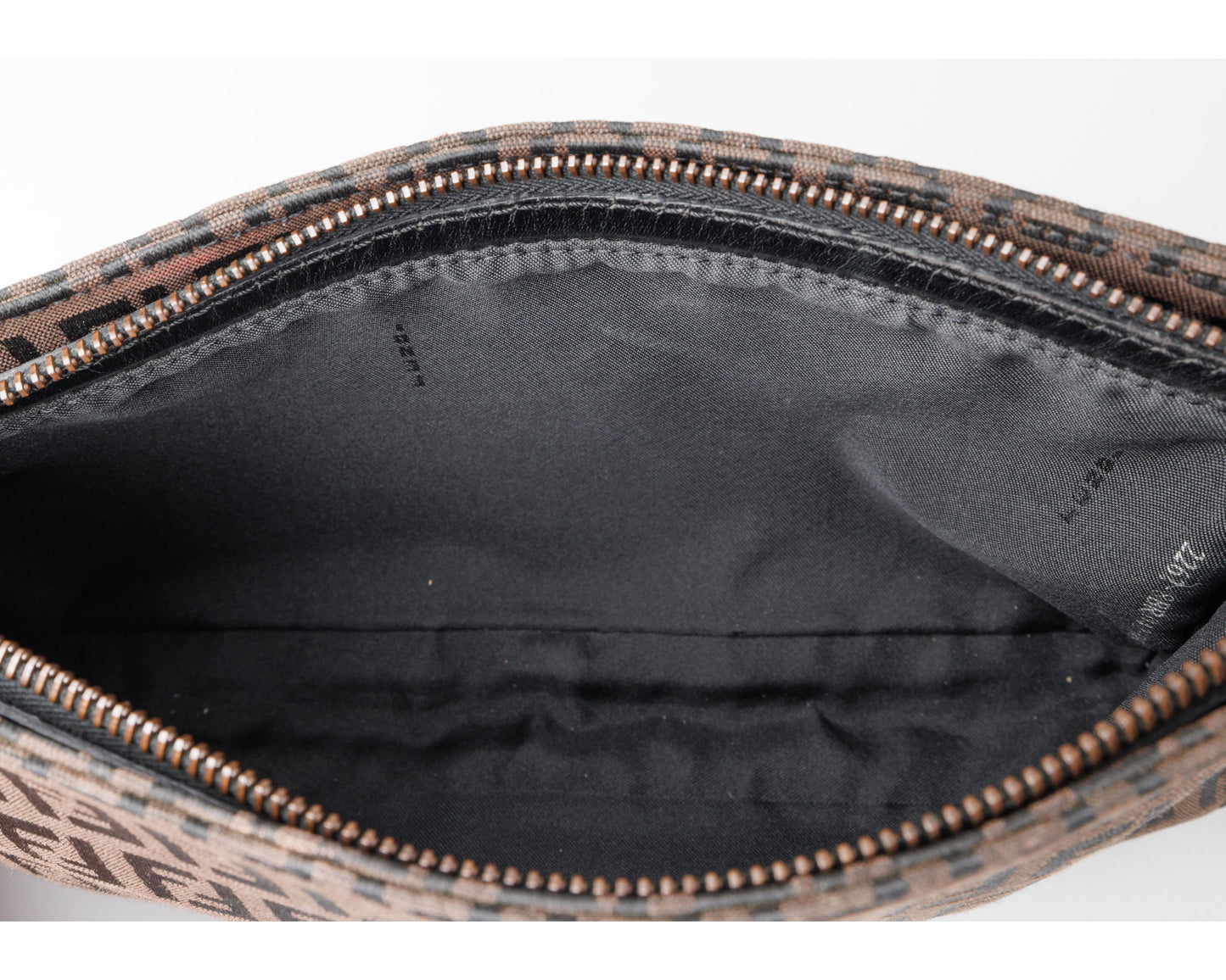 FENDI Zucca Canvas Leather Shoulder Bag Brown/Black