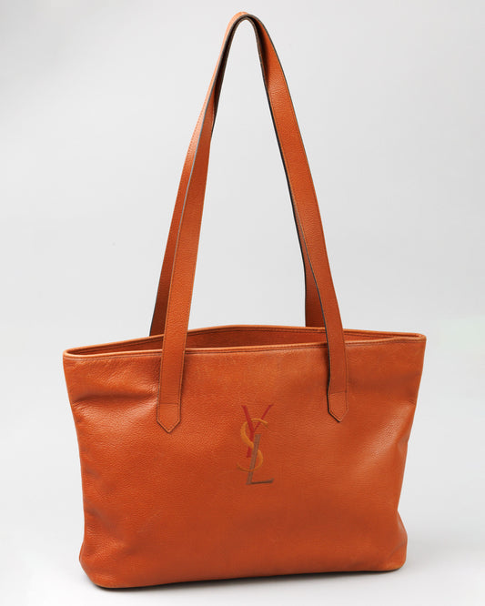 Yves Saint Laurent Vintage Leather Tote Brown