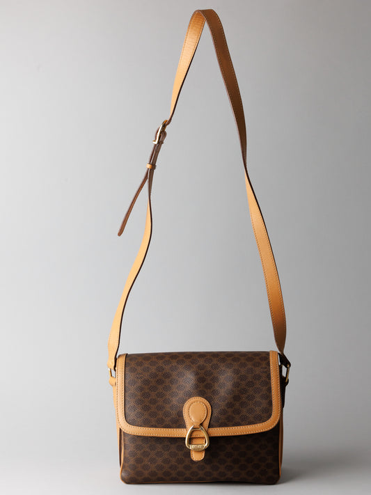 CELINE Macadam Triomphe Vintage Crossbody / Shoulder Bag (PVC Leather)