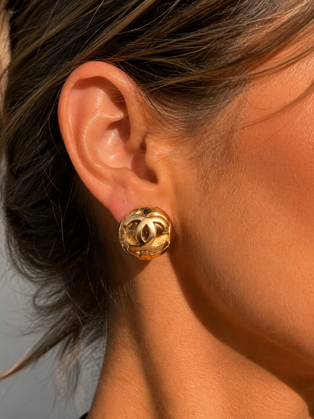 Chanel Vintage CC Clip Earrings 1996