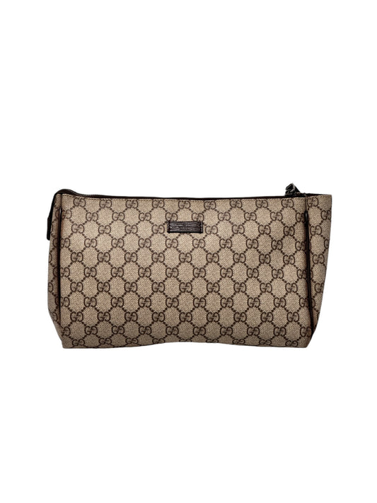 GUCCI GG Supreme Clutch Bag in PVC Canvas