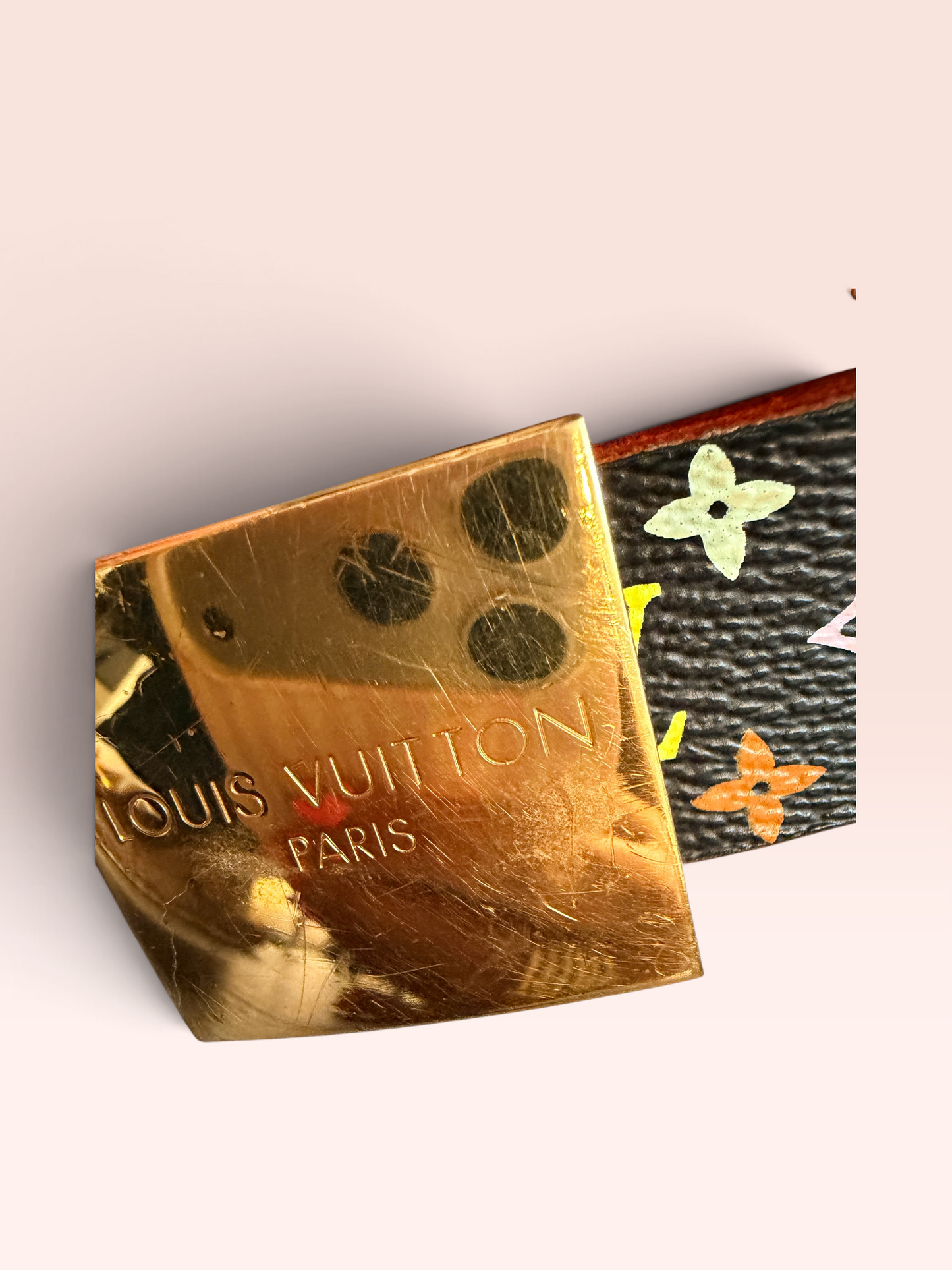 Louis Vuitton Monogram Multicolor Belt Size 90 36 2003