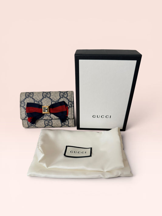 Gucci Coated Canvas 6 Ring Key Holder Full Set
