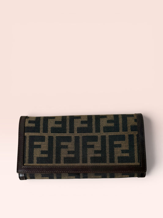 Fendi Canvas Zucca Long Wallet