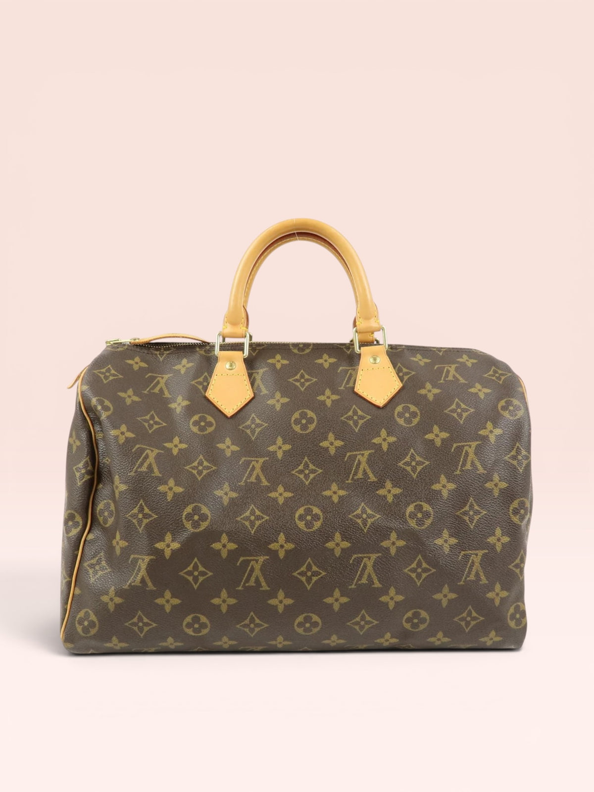 Louis Vuitton Monogram Canvas Speedy 35 w/ Lock & Key 1999