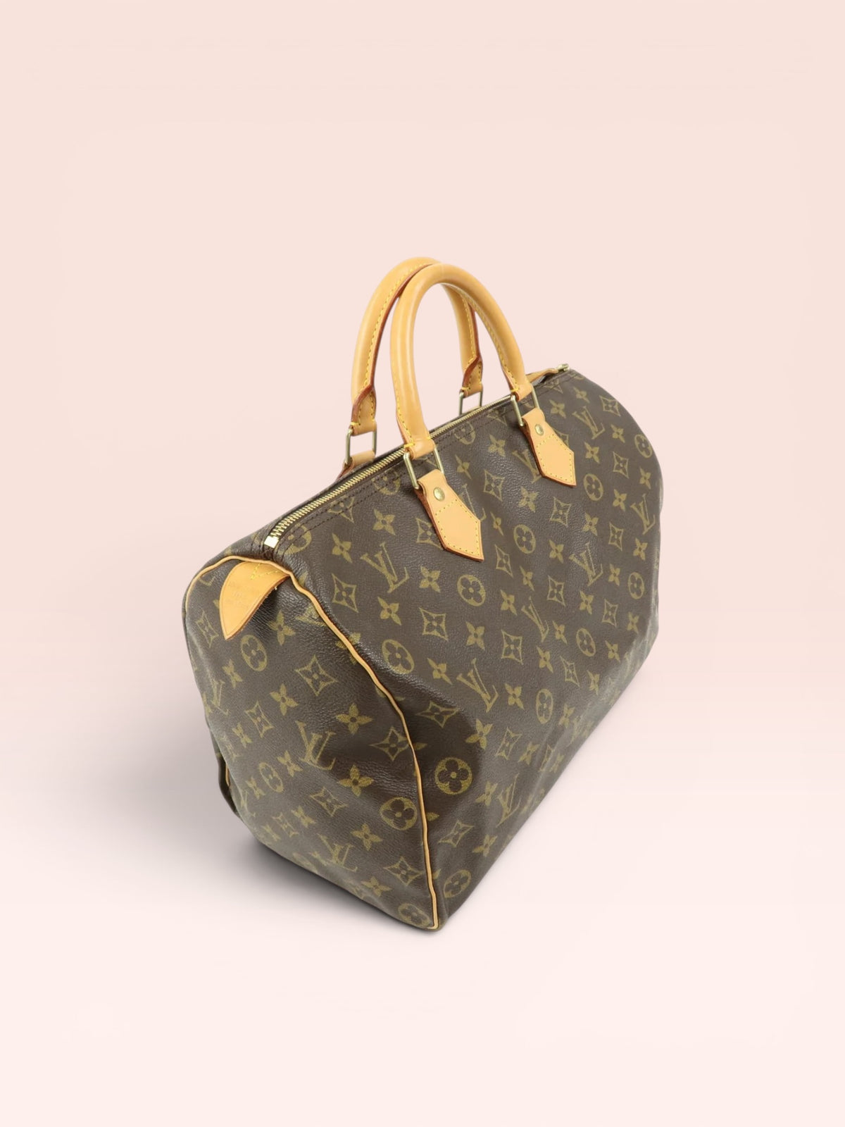 Louis Vuitton Monogram Canvas Speedy 35 w/ Lock & Key 1999