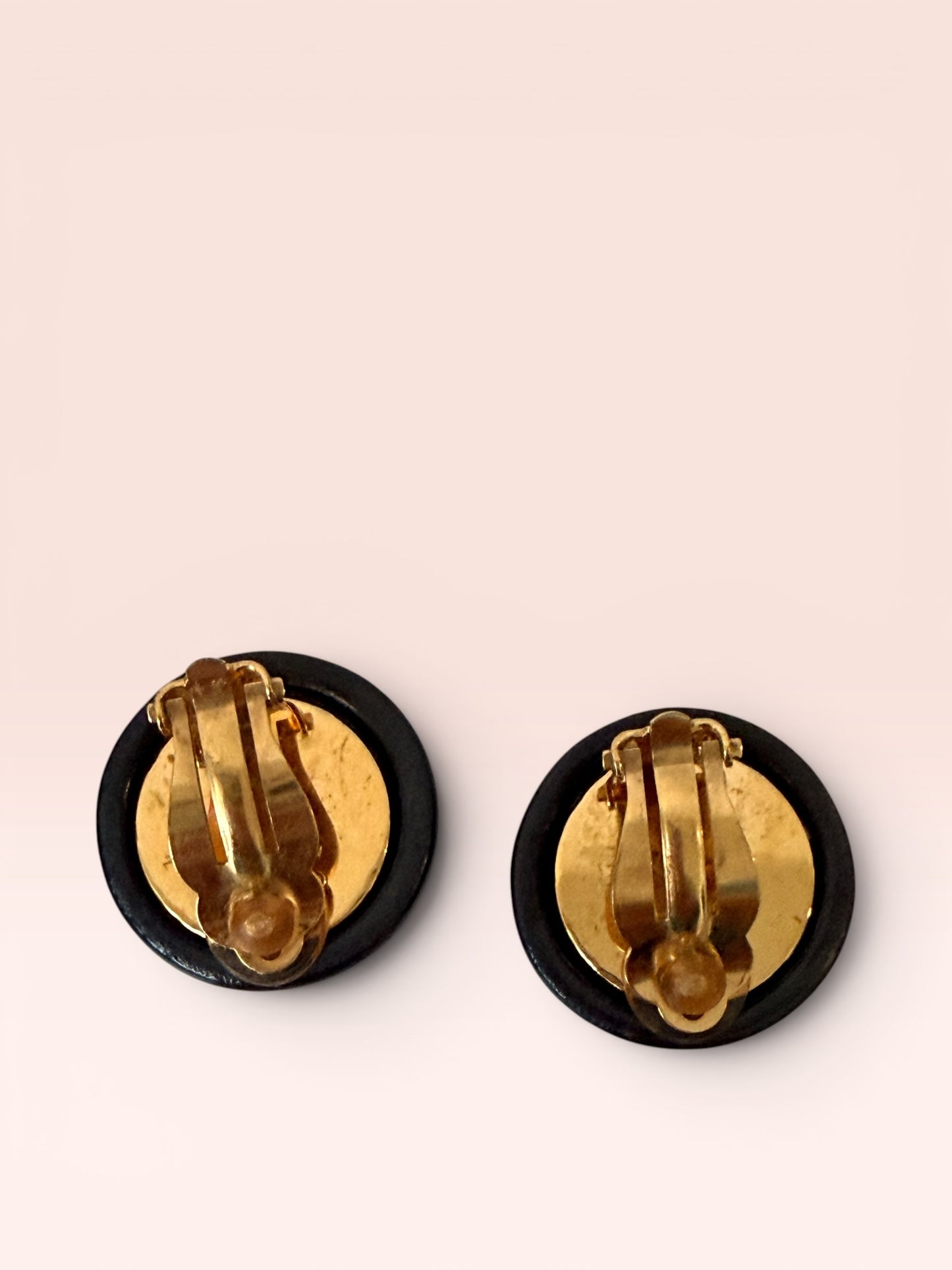 Chanel Button Clip On Vintage Earrings 1997
