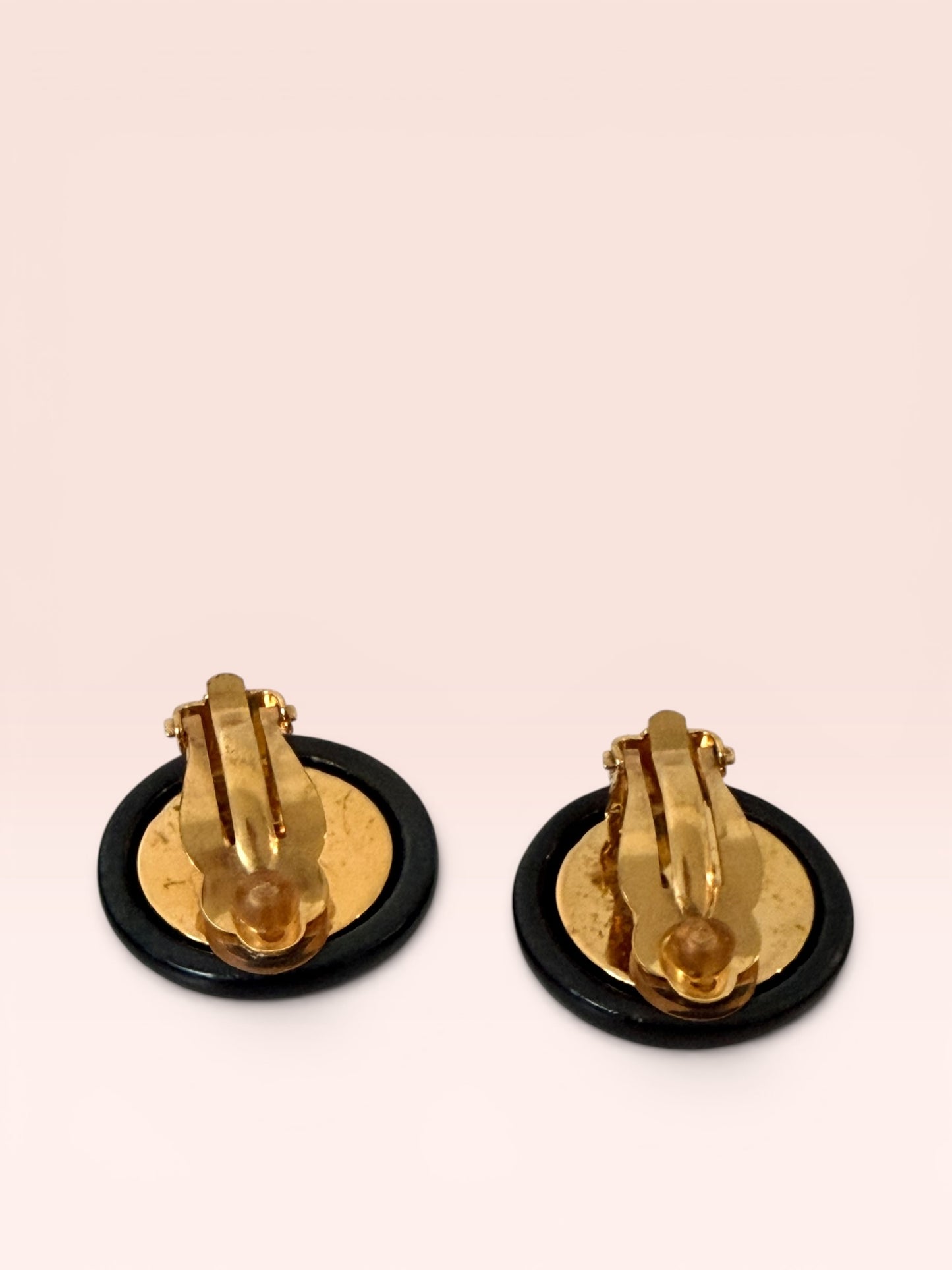 Chanel Button Clip On Vintage Earrings 1997