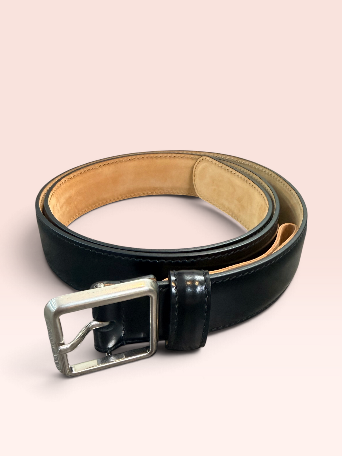 Balenciaga Leather Belt (Black) 31"-37"