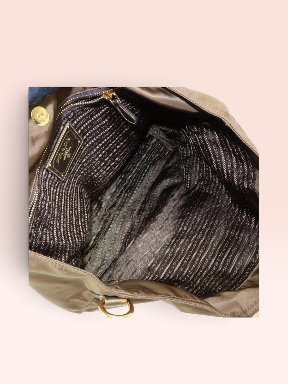 Prada Nylon Tessuto Bear Tote (Khaki)