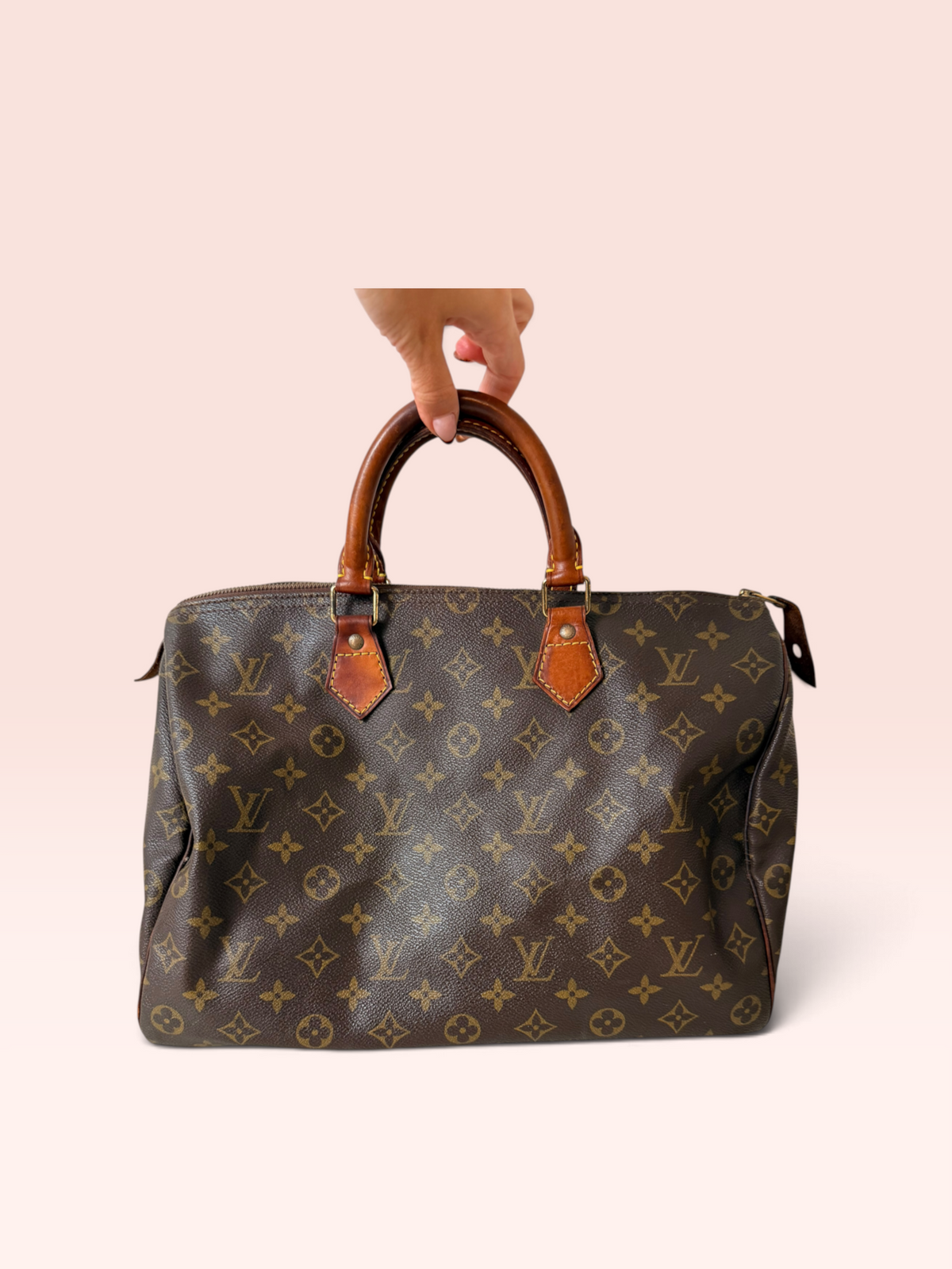 Louis Vuitton Canvas Tote Bags Monogram Speedy 35 (Pre Date Code)