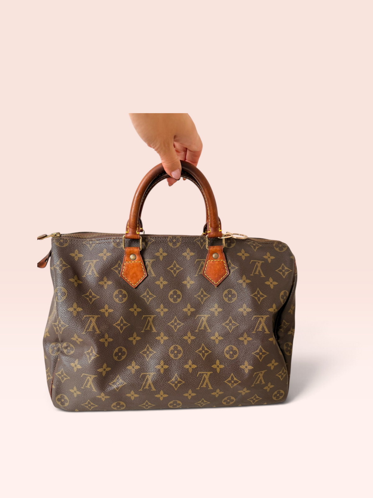 Louis Vuitton Canvas Tote Bags Monogram Speedy 35 (Pre Date Code)