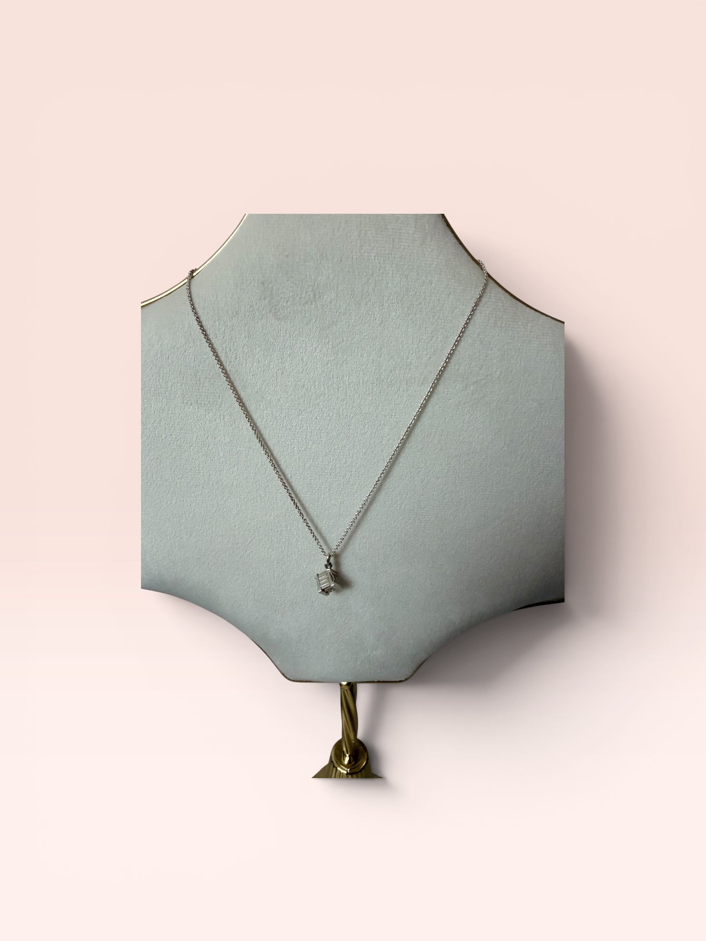 Tiffany & Co Sterling Silver 16" Atlas Cube Necklace