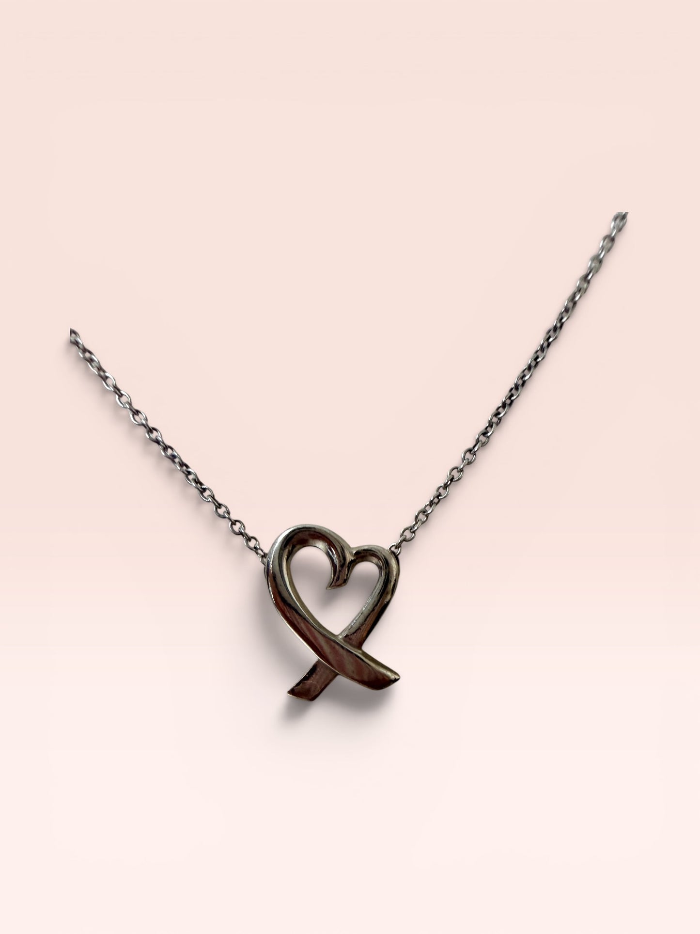Tiffany & Co. Paloma Picasso Sterling Silver 7 16" Loving Heart Necklace