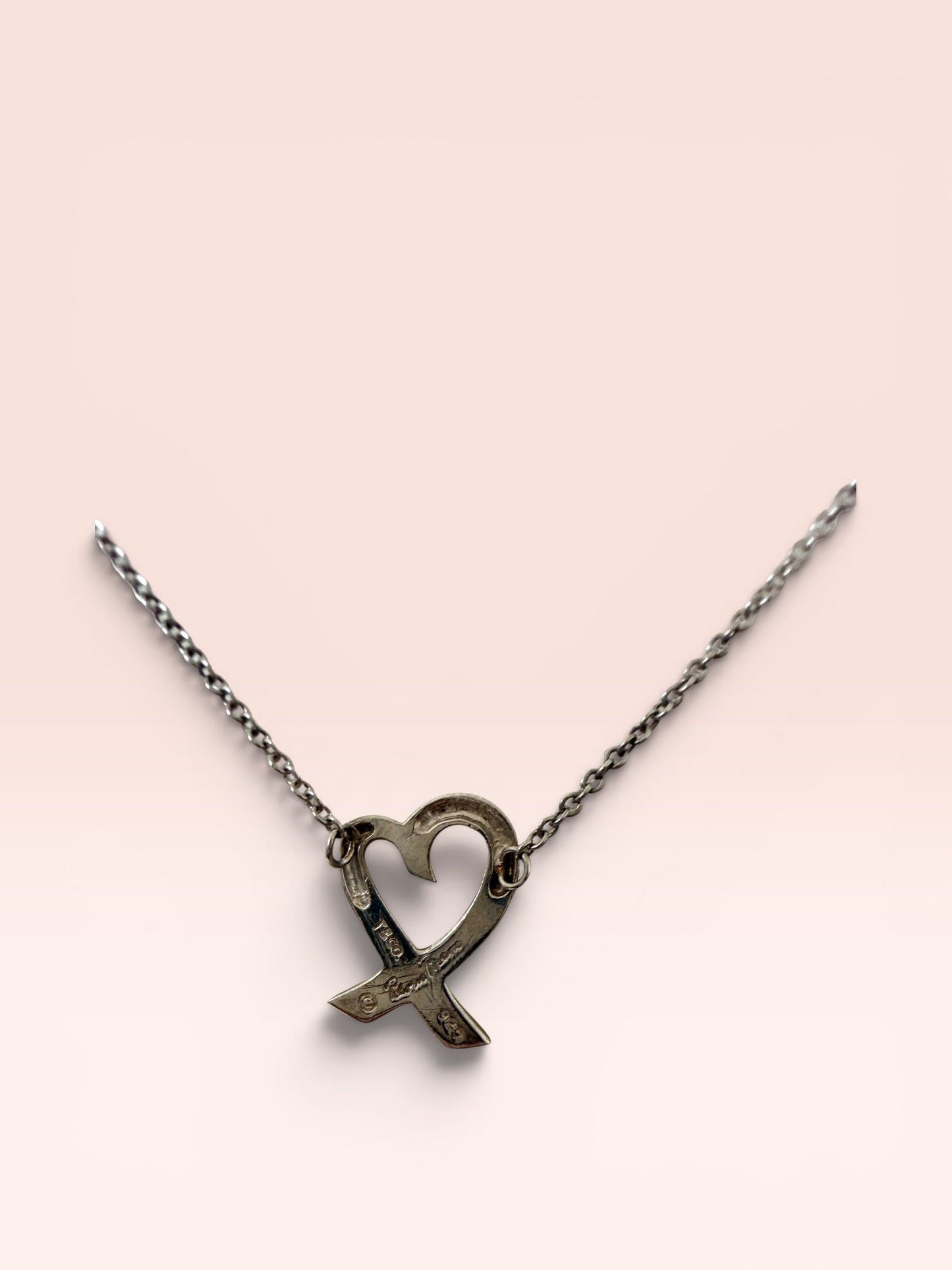 Tiffany & Co. Paloma Picasso Sterling Silver 7 16" Loving Heart Necklace