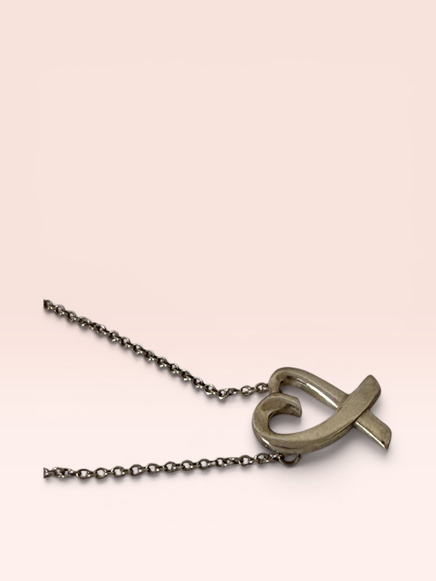 Tiffany & Co. Paloma Picasso Sterling Silver 7 16" Loving Heart Necklace
