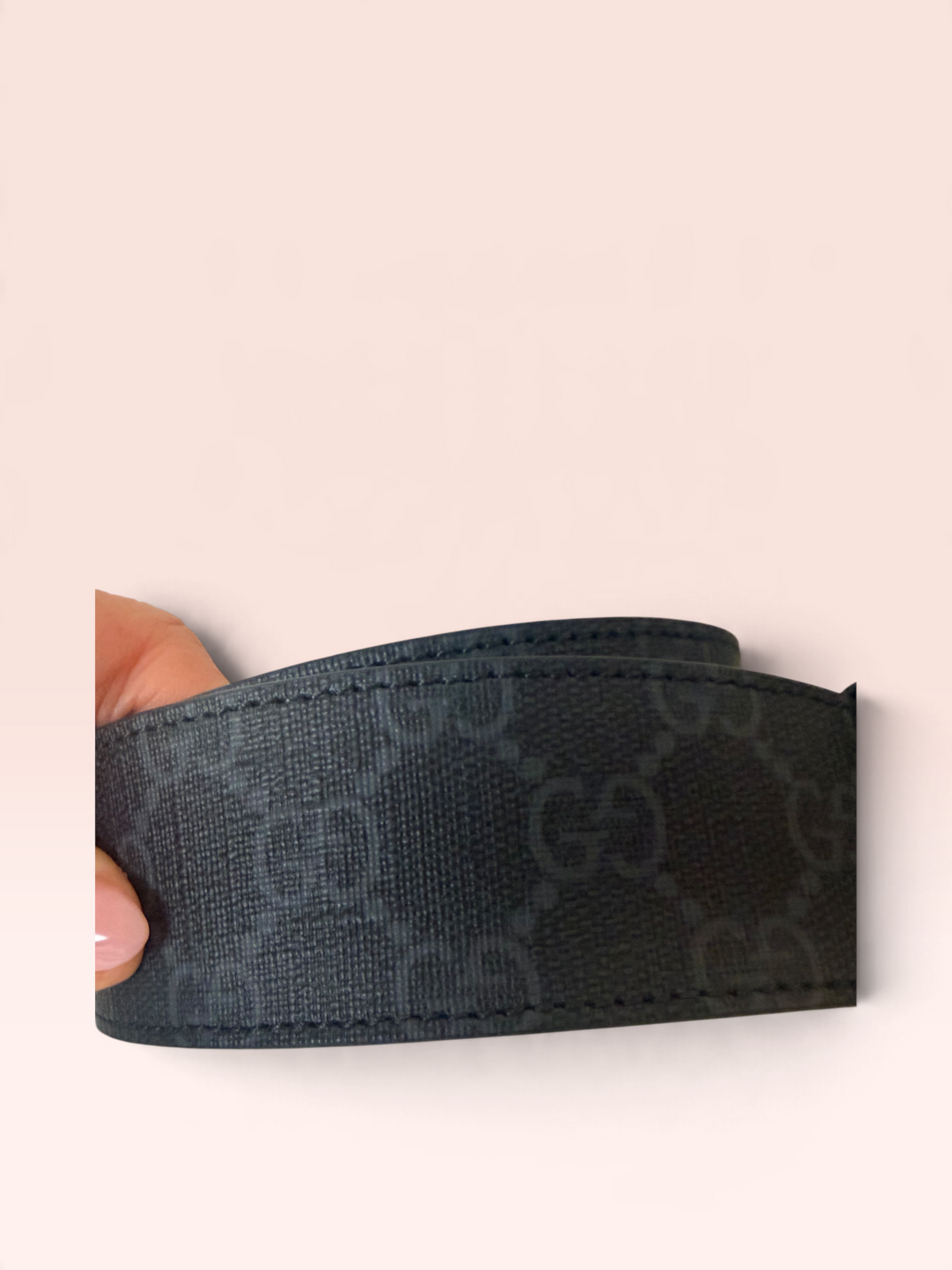 Gucci GG Supreme Coated Canvas Interlocking Buckle Belt 28"-32"
