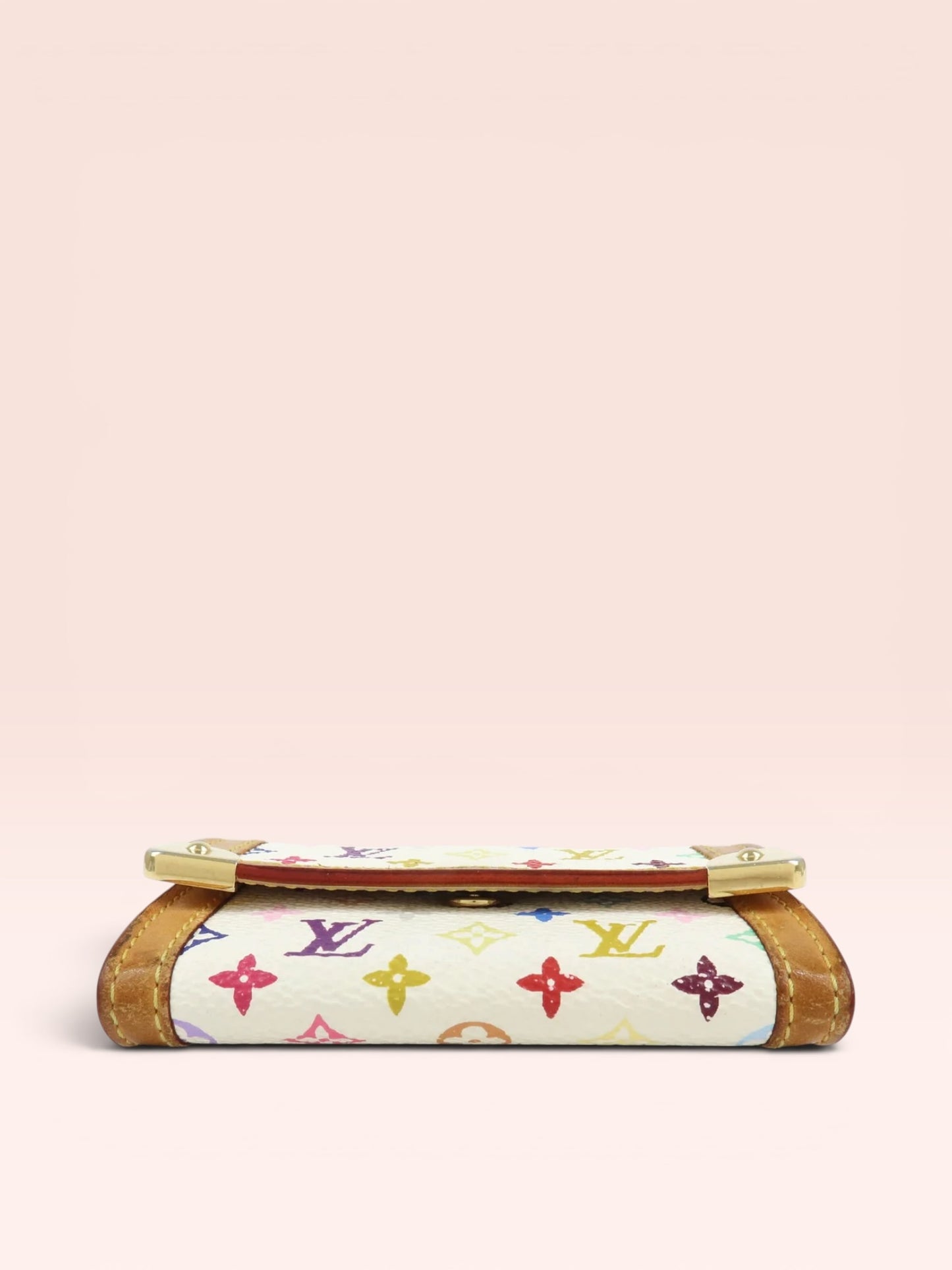 Louis Vuitton MULTICOLOR PORTE MONNAIE PLAT COIN CASE BLANC 2008