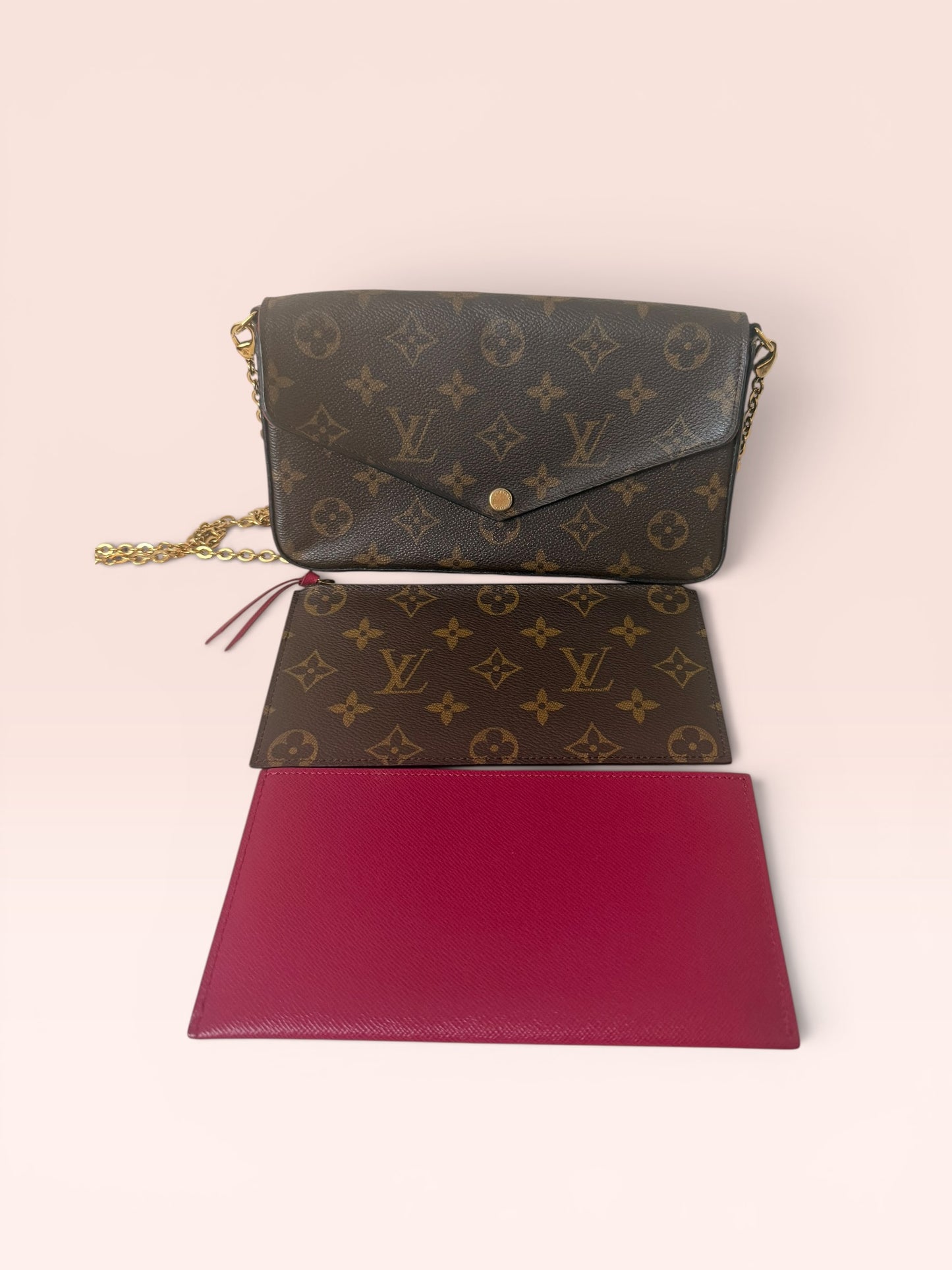 Louis Vuitton Monogram Canvas Felicie Pochette with 2 Inserts 2016