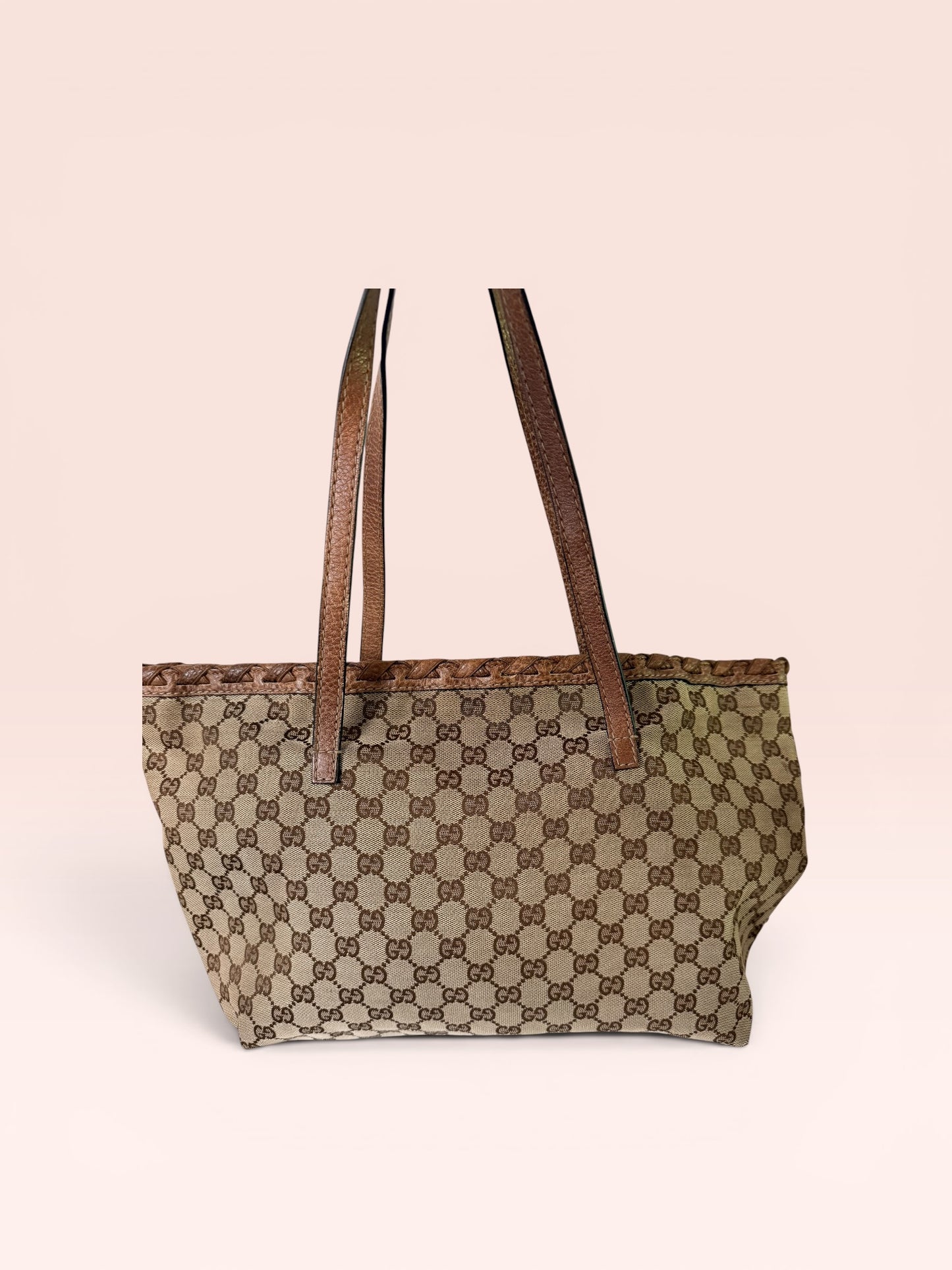 Gucci GG Canvas Bamboo Tassel Tote