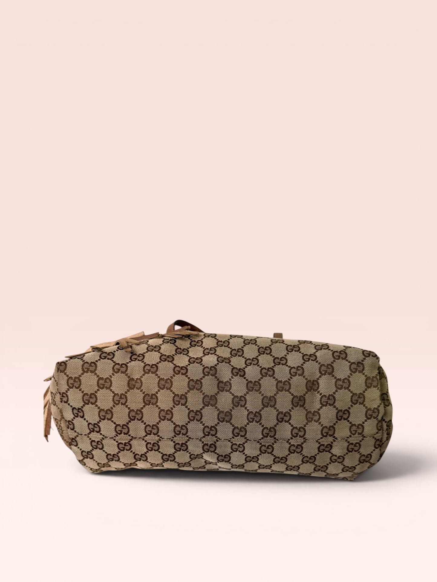 Gucci GG Canvas Bamboo Tassel Tote