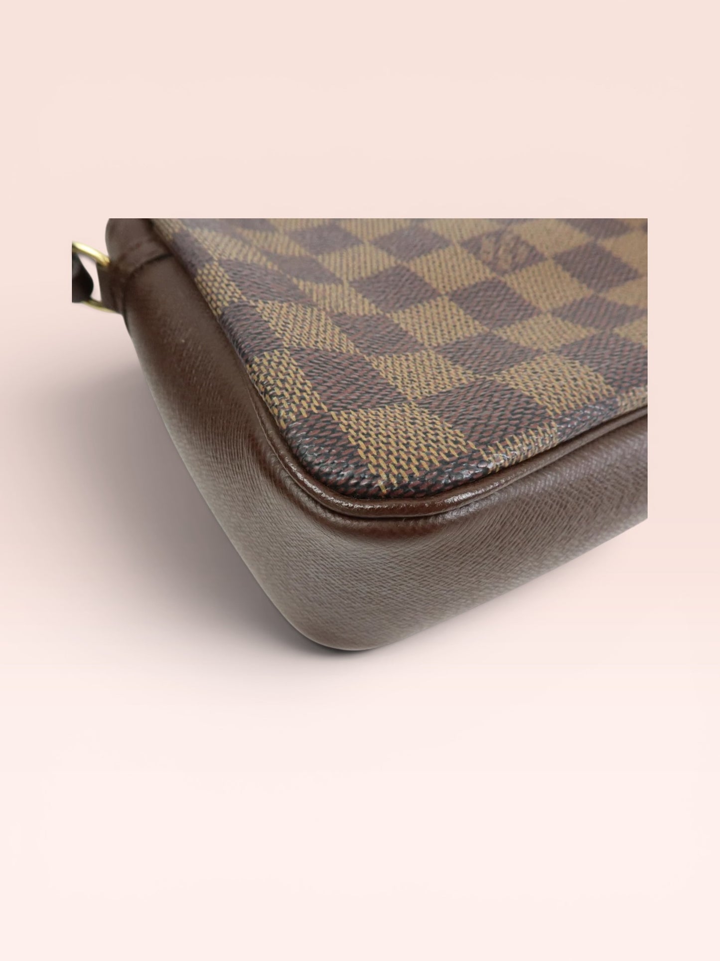 Louis Vuitton Damier Ebene Trousse Makeup Accessory Pouch 2002