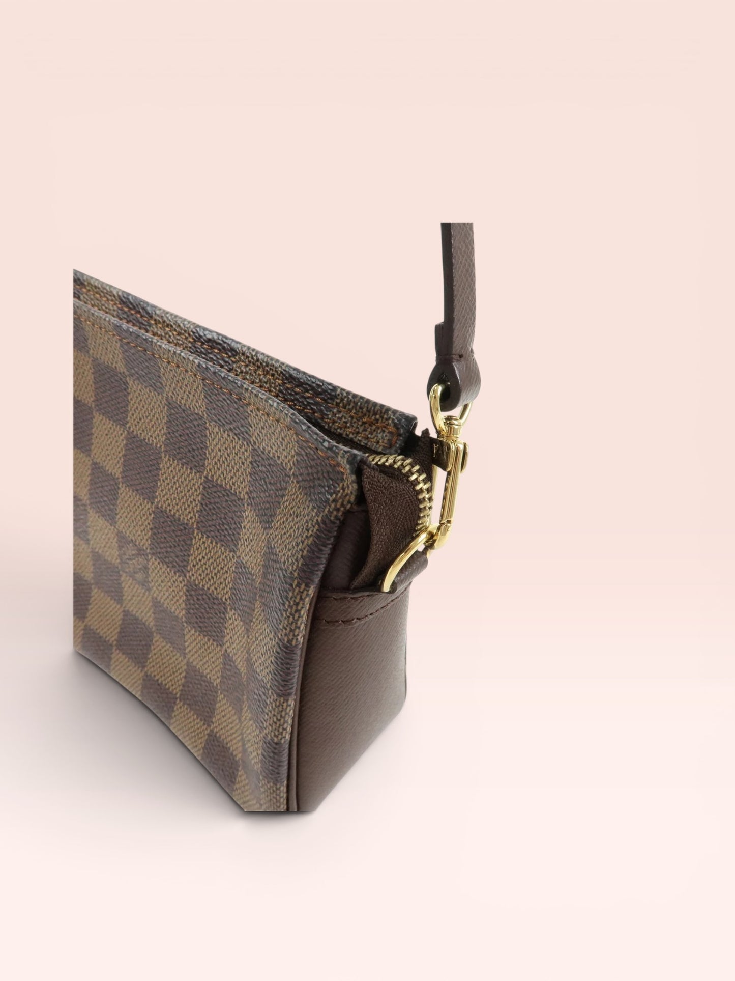 Louis Vuitton Damier Ebene Trousse Makeup Accessory Pouch 2002
