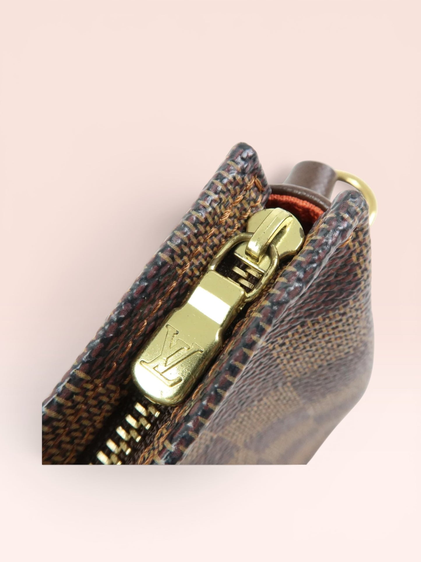 Louis Vuitton Damier Ebene Trousse Makeup Accessory Pouch 2002