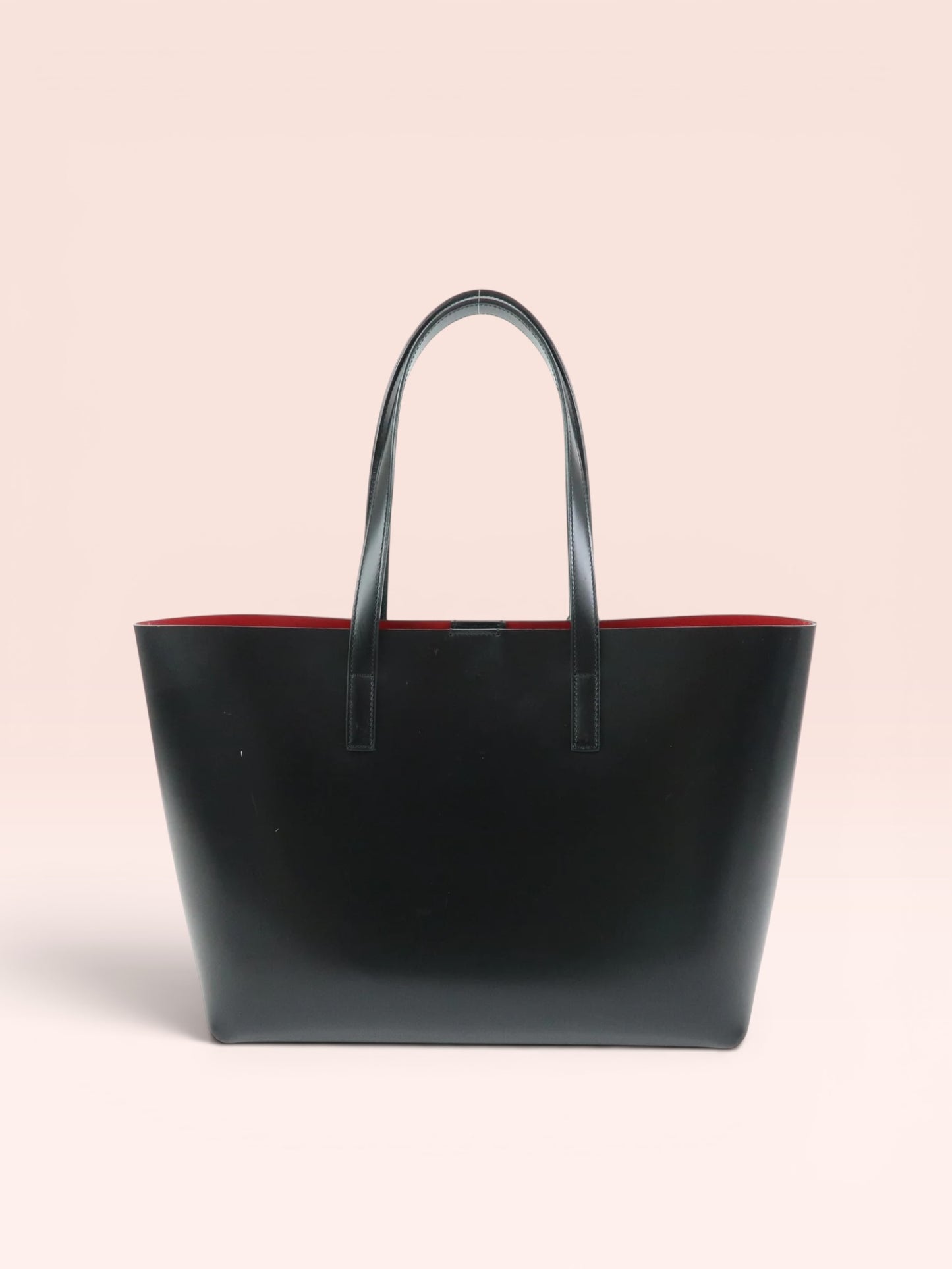 Yves Saint Laurent Leather Cassandra Tote (Black)