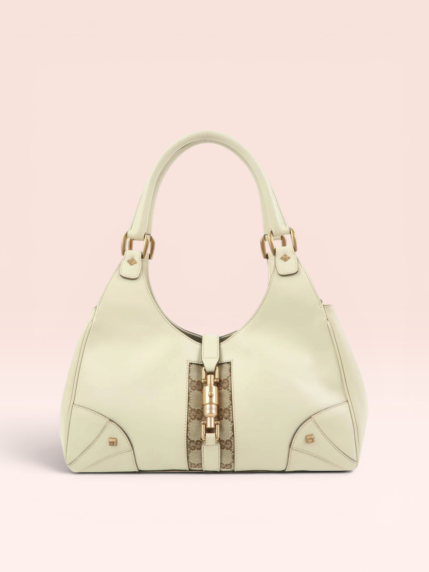 Gucci New Jackie GG Canvas Leather Shoulder Bag
