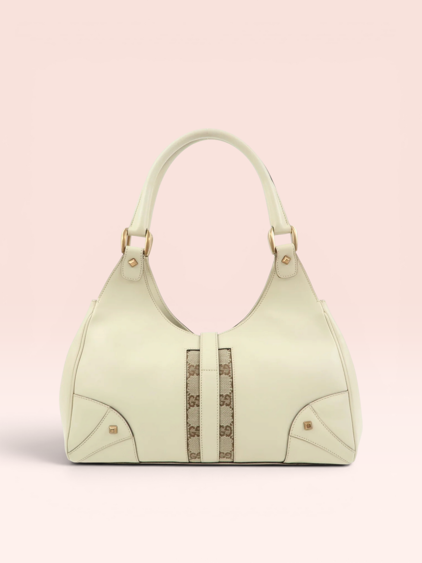 Gucci New Jackie GG Canvas Leather Shoulder Bag